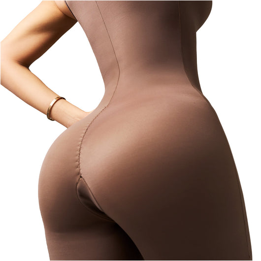 Fajas Invisible Bodysuit Mid-Thigh Microfiber Shaper Seamless Daily Shapewear & Top