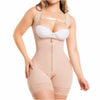 Fajas Mid Thigh Firm Compression Full Body Shaper for Women Butt Lifter Open Bust Postpartum Bodysuit Powernet