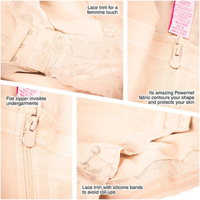 Fajas Butt Lifter Tummy Control Shapewear for Women Open Bust Hiphugger Bodysuit Powernet