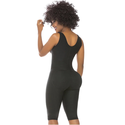 Fajas Post Surgery Stage 1 Butt Lifter Full Bodysuit Open Bust Knee Length Body Shaper for Women Powernet