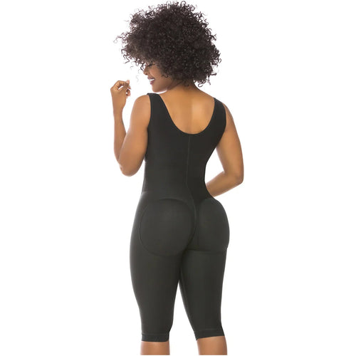 Fajas Stage 1 Post Surgery Bodysuit Knee Length Full Body Shaper for Women Powernet