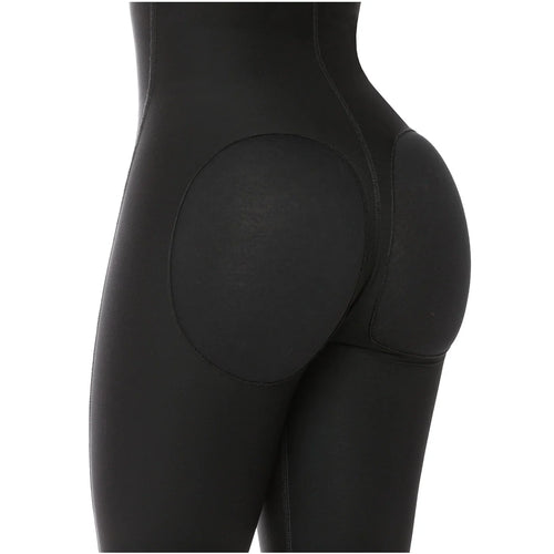 Fajas Stage 1 Post Surgery Bodysuit Knee Length Full Body Shaper for Women Powernet