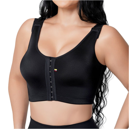 Fajas Post-Surgical High-Back Bra with Maximum Support - Soft Compression Recovery