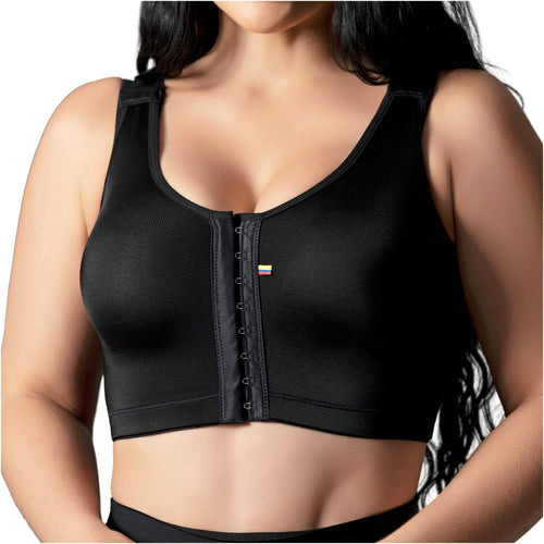 Fajas Post-Surgical High-Back Bra with Maximum Support - Soft Compression Recovery