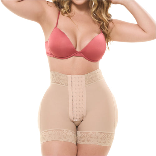 Fajas Butt Lift Shorts Powernet Tummy & Thigh Shaper with Butt Lifting Design