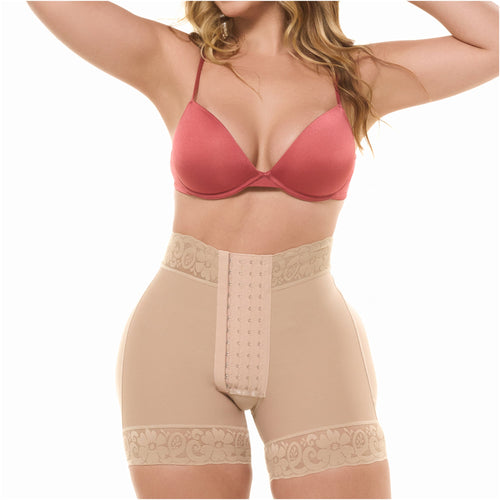 Fajas Butt Lift Shorts Powernet Tummy & Thigh Shaper with Butt Lifting Design