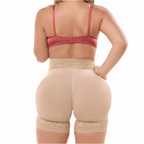 Fajas Butt Lift Shorts Powernet Tummy & Thigh Shaper with Butt Lifting Design
