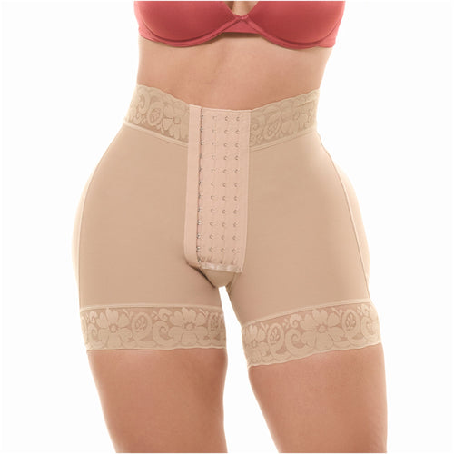 Fajas Butt Lift Shorts Powernet Tummy & Thigh Shaper with Butt Lifting Design