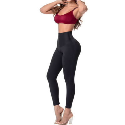 Fajas High-Waist Control Leggings with Front Zipper Butt-Lift & Tummy Control