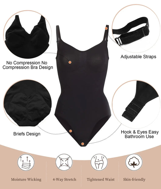 Seamless Plunge Brief Bodysuit