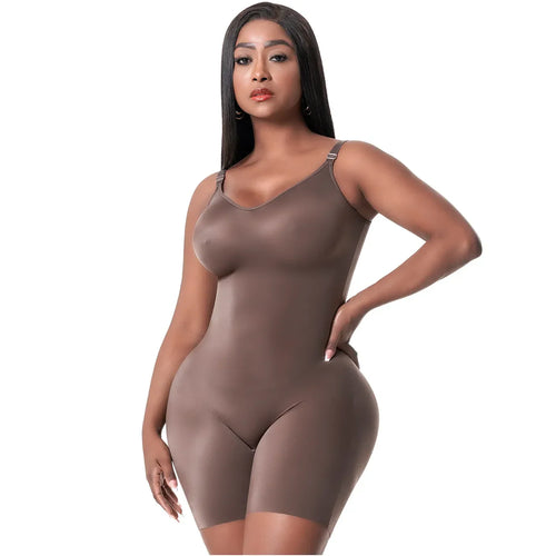 Shapewear Bodysuit With Built-In Bra Open Crotch