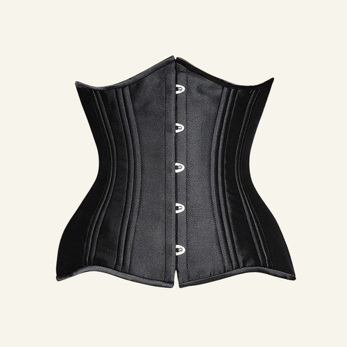 24-Bone Longline Underbust Corset with Steel Boning and Waist Tape Support