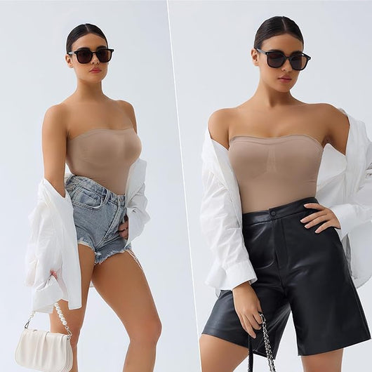 Convertible Strapless Mid-Thigh Bodysuit