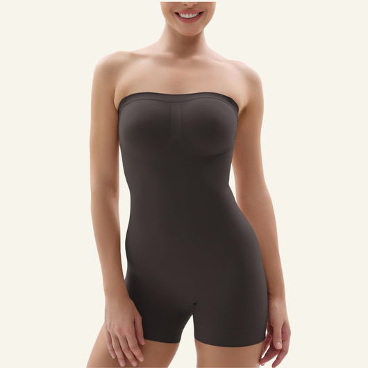Convertible Strapless Mid-Thigh Bodysuit