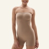 Strapless Mid-Thigh Shapewear Bodysuit with Thigh Smoothing and Convertible Straps