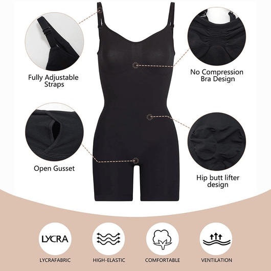 Seamless Plunge Mid-Thigh Bodysuit