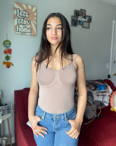 Seamless Plunge Mid-Thigh Bodysuit
