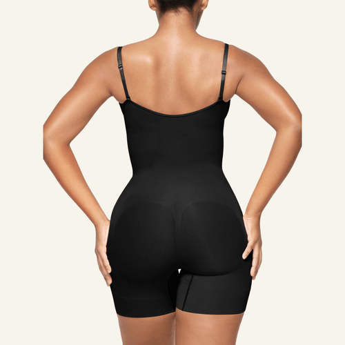 Shapewear Bodysuit Open Bust Mid Thigh Seamless Medium Compression Butt Lift