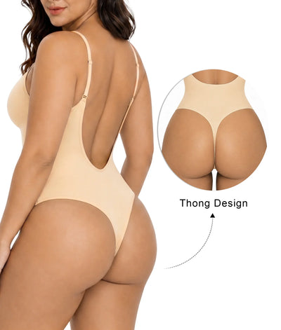 Low-Back Seamless Thong Bodysuit