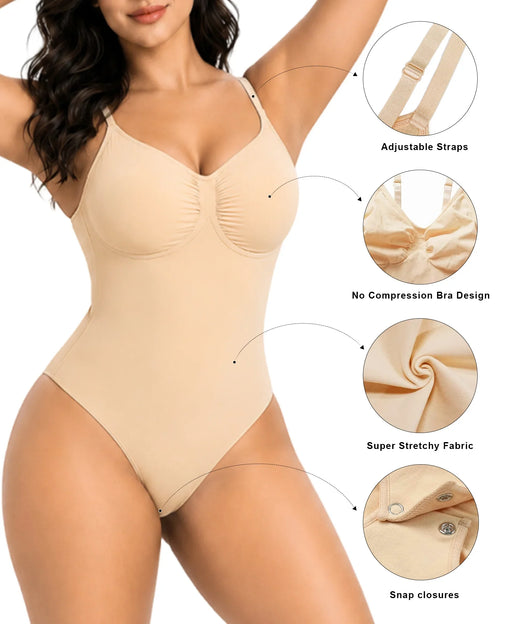 Low-Back Seamless Thong Bodysuit
