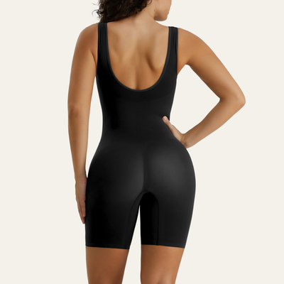 Wide-Strap Seamless Mid-Thigh Bodysuit
