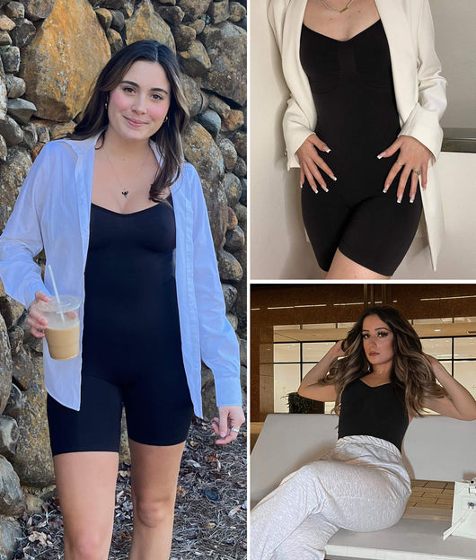 Wide-Strap Seamless Mid-Thigh Bodysuit