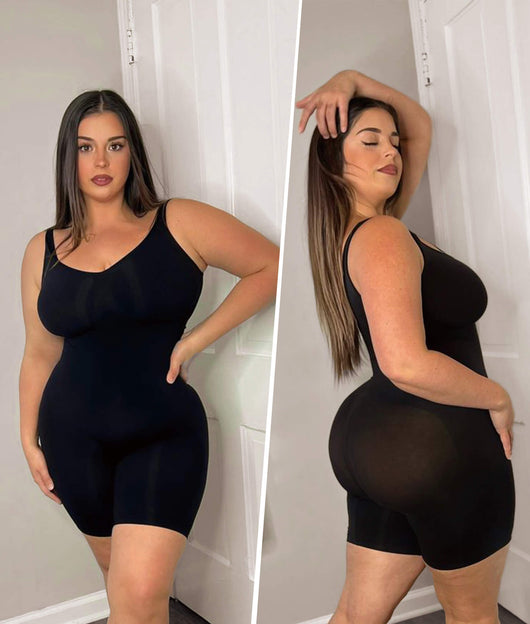 Wide-Strap Seamless Mid-Thigh Bodysuit