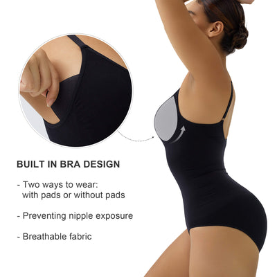 Full-Coverage Padded Brief Bodysuit