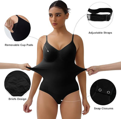 Full-Coverage Padded Brief Bodysuit