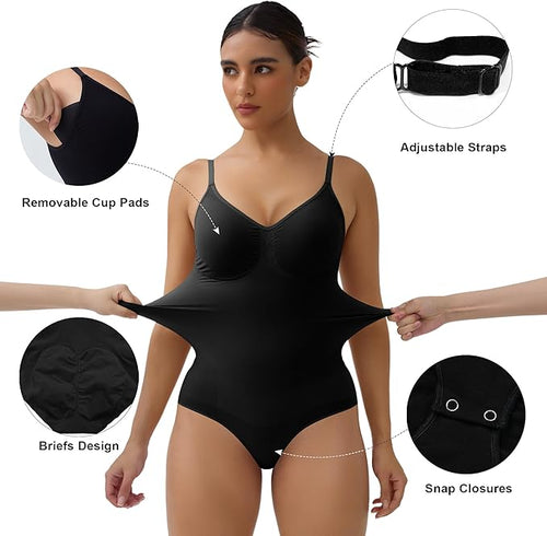 Full-Coverage Padded Brief Bodysuit