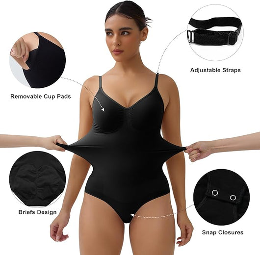 Full-Coverage Padded Brief Bodysuit