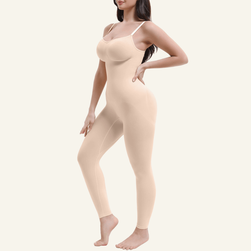 3-In-1 Seamless Full-Length Bodysuit: 360 Shaping, Open Gusset