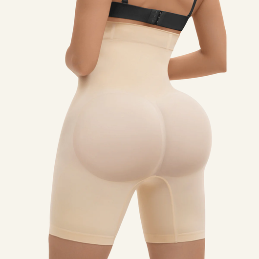High-Waist Zip-Up Shaper Shorts
