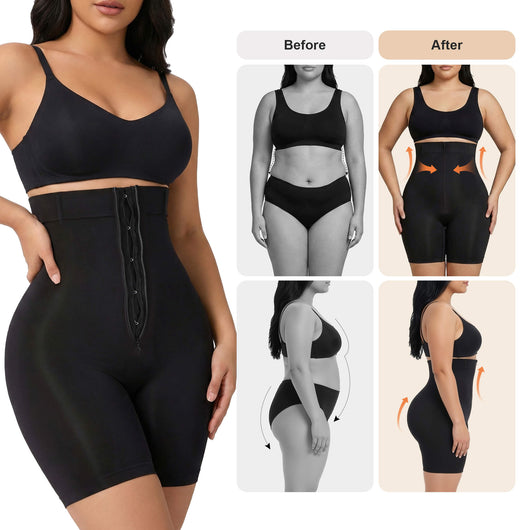 High-Waist Zip-Up Shaper Shorts