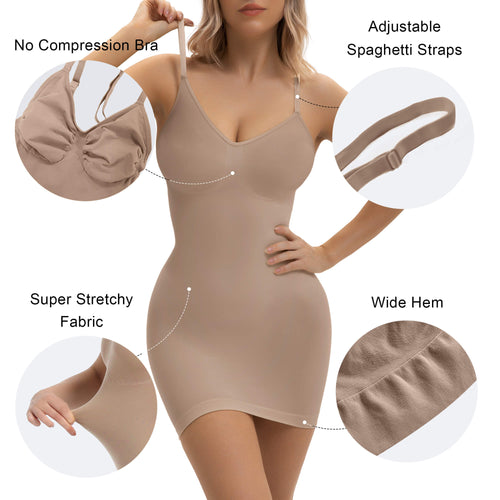 Smoothing Shapewear Slip With Bra-Friendly Design And Adjustable Straps