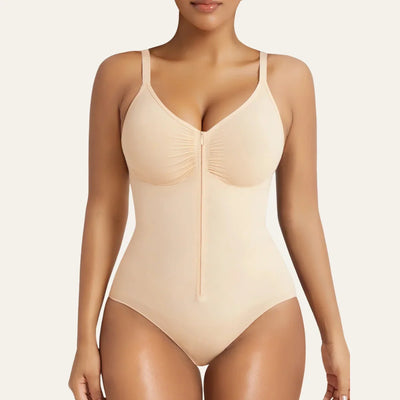 Zip-Up Front Brief Bodysuit