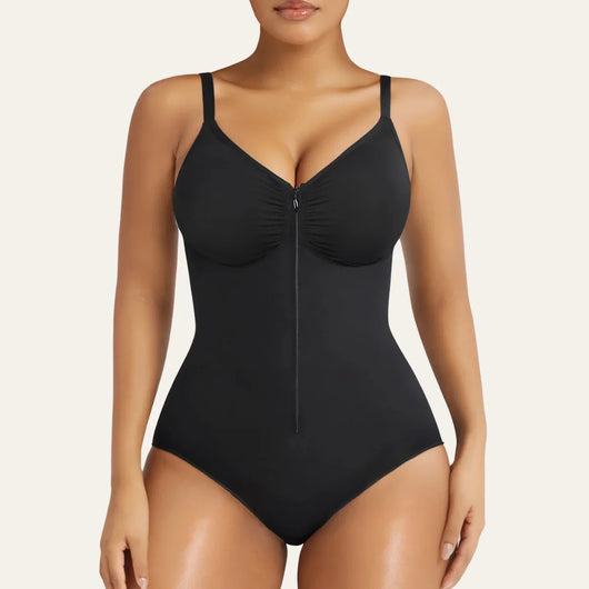 Zip-Up Front Brief Bodysuit