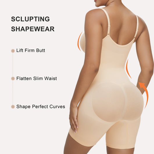Zip-Up Front Mid-Thigh Bodysuit
