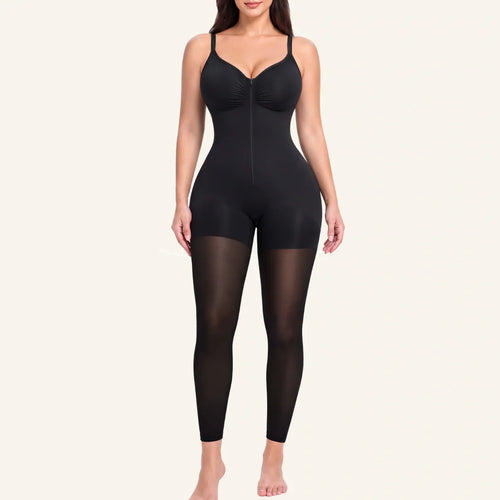 Shapewear Bodysuit Full Body Shaper With Built-In Sheer Tights And Tummy Control