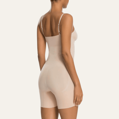 Reinforced-Panel Mid-Thigh Bodysuit
