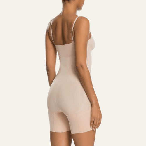 Reinforced-Panel Mid-Thigh Bodysuit