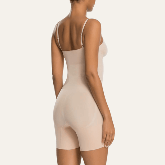 Reinforced-Panel Mid-Thigh Bodysuit