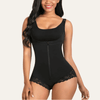 Open-Bust Tummy Control Panties High-Waist Colombian Faja with Zip Front