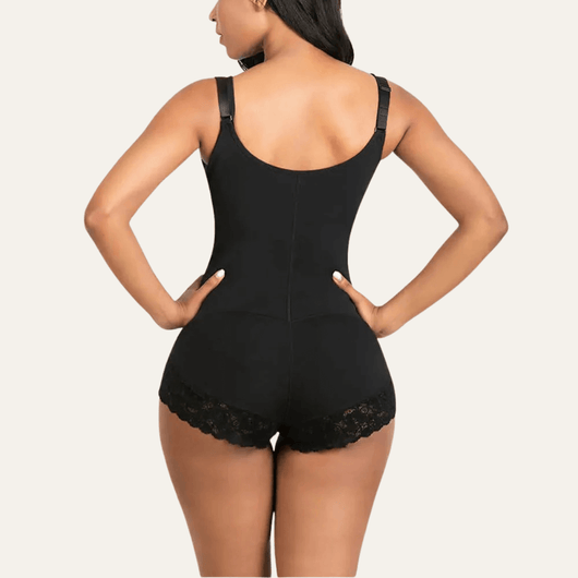 Open-Bust Zip-Front Brief  Colombian Faja