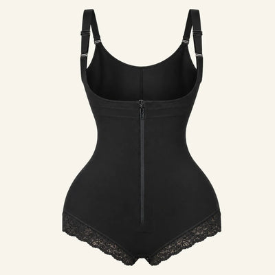 Open-Bust Zip-Front Brief  Colombian Faja