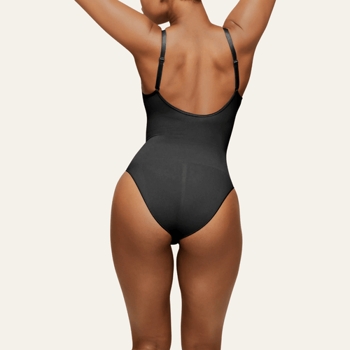 Shapewear Bodysuit With High-Cut Leg Seamless Medium Plus Compression