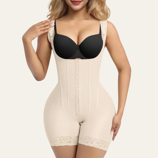 6-Bone Open-Bust Hook-Front Faja
