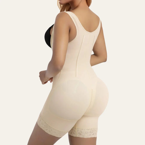 Faja 6-Bone Open-Bust Hook-Front Adjustable Compression Shapewear