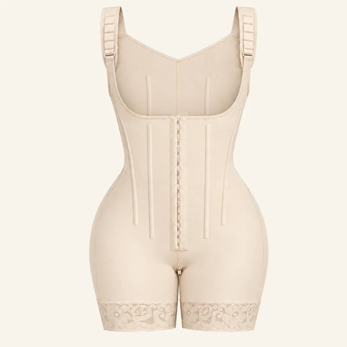 Faja 6-Bone Open-Bust Hook-Front Adjustable Compression Shapewear