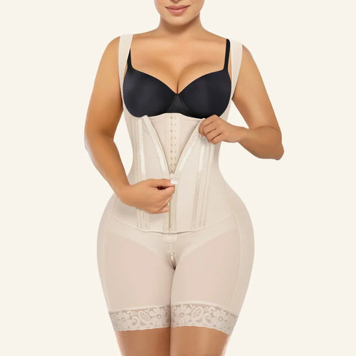 Steel-Boned Open-Bust Butt-Lift Faja